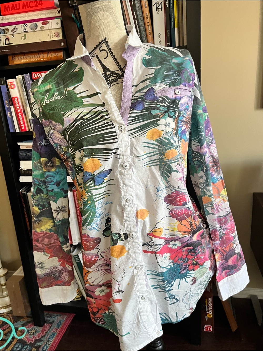 Desigual Colourful Button Up Shirt